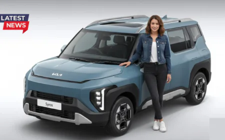 Kia Syros HTK(EX) वेरिएंट लॉन्च 2026 | कीमत 9.89 लाख, सनरूफ, 6 एयरबैग्स, 20+ सेफ्टी फीचर्स
