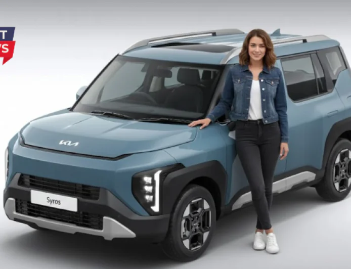 Kia Syros HTK(EX) वेरिएंट लॉन्च 2026 | कीमत 9.89 लाख, सनरूफ, 6 एयरबैग्स, 20+ सेफ्टी फीचर्स