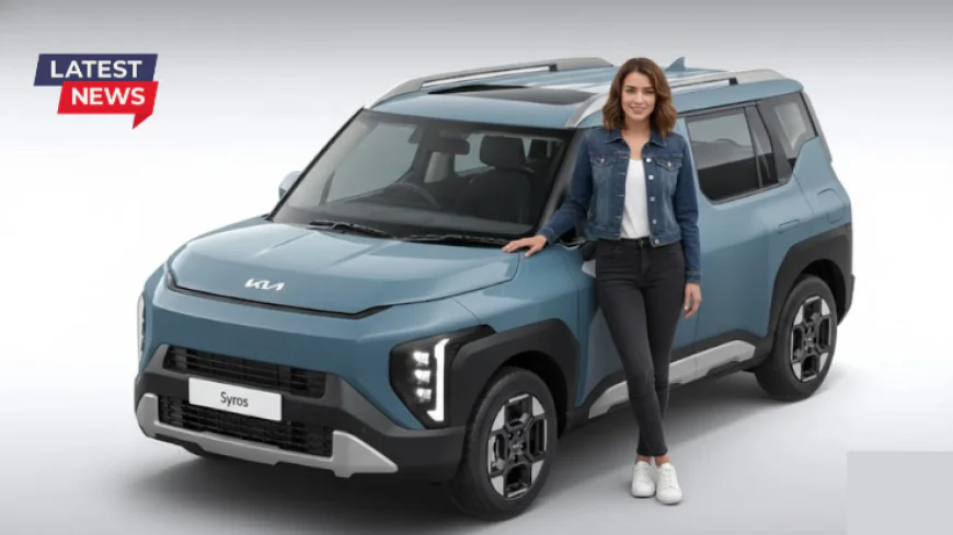 Kia Syros HTK(EX) वेरिएंट लॉन्च 2026 | कीमत 9.89 लाख, सनरूफ, 6 एयरबैग्स, 20+ सेफ्टी फीचर्स